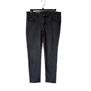 Ag Adriano Goldschmied Dark Gray Stevie Slim Straight Ankle Jeans in Size 29R